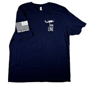 Nine Line Apparel Navy Blue Patriotic Graphic Tee Bella+Canvas Cotton Blend XL
